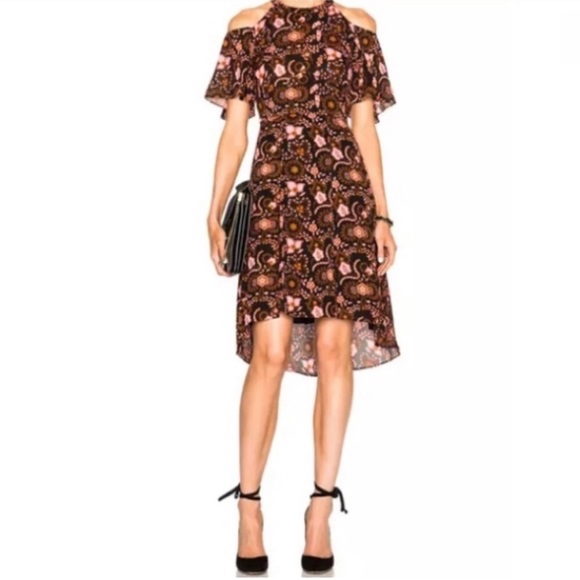 A.L.C Emile 100% silk floral dress 4 - Picture 3 of 16